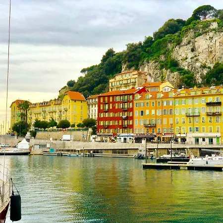 Waterfront Panoramic Sea View, Balcony, Ac * نيس